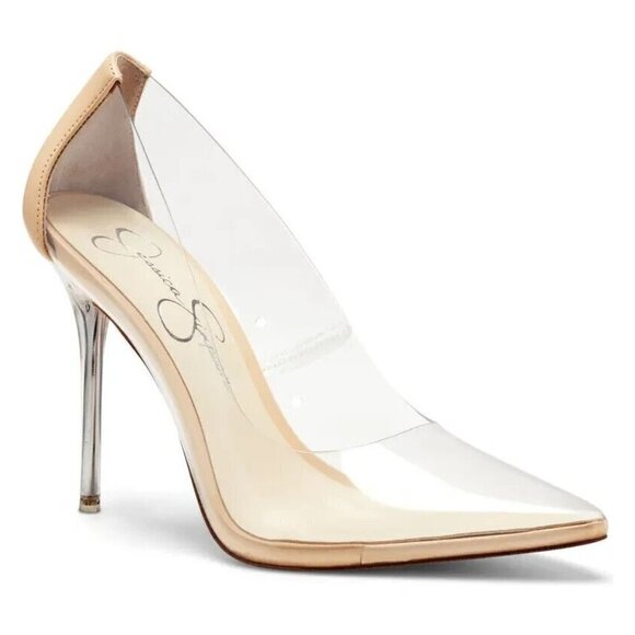 NEW Jessica Simpson "Pixera" Clear Patent Translucent Heel BNWT - Picture 1 of 7